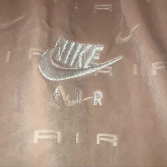 NWT Nike Air Logo Pink Plush Flare Lounge Pants - Picture 2 of 7